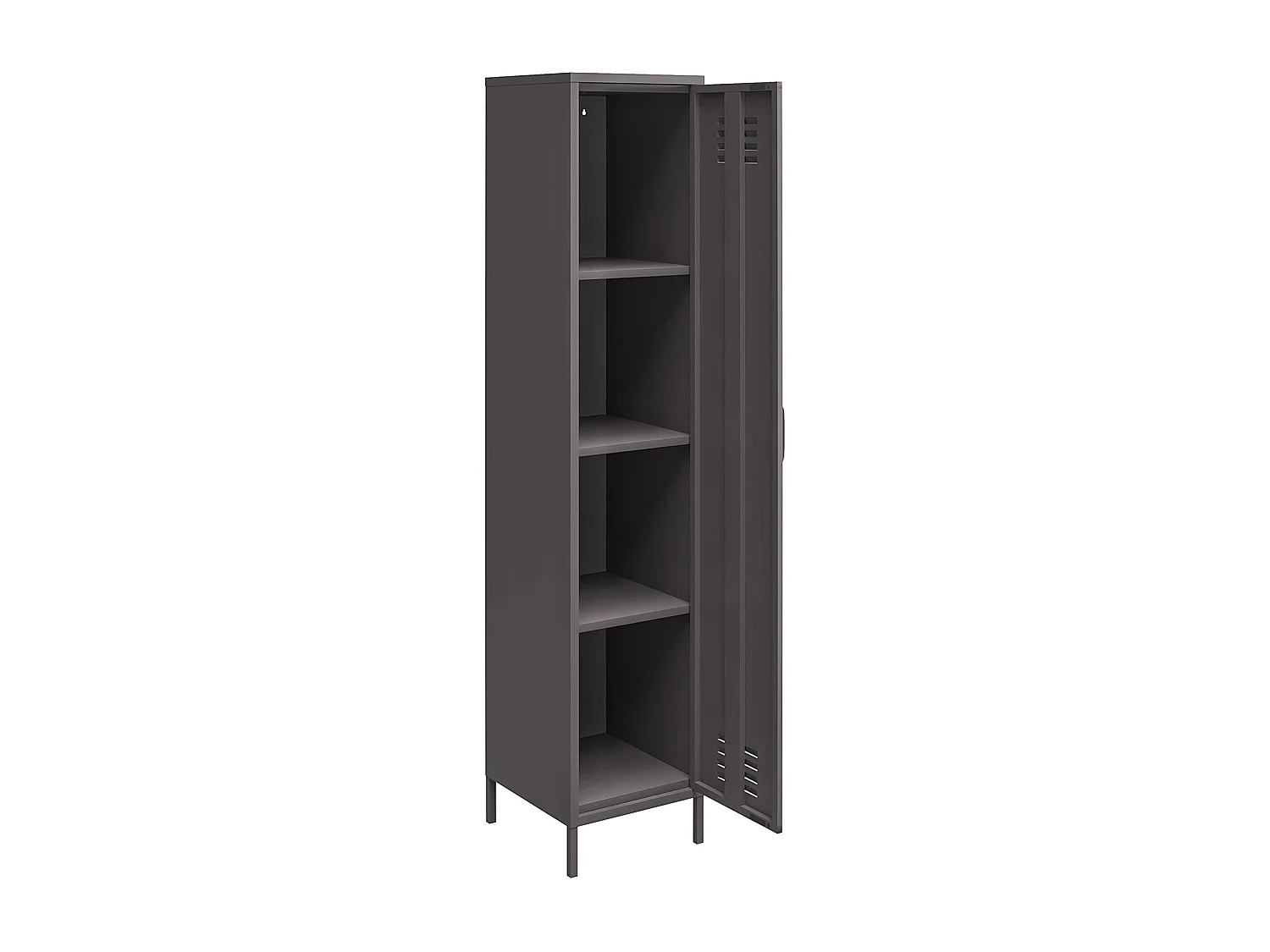 Mueble con 1 puerta en metal gris grafito