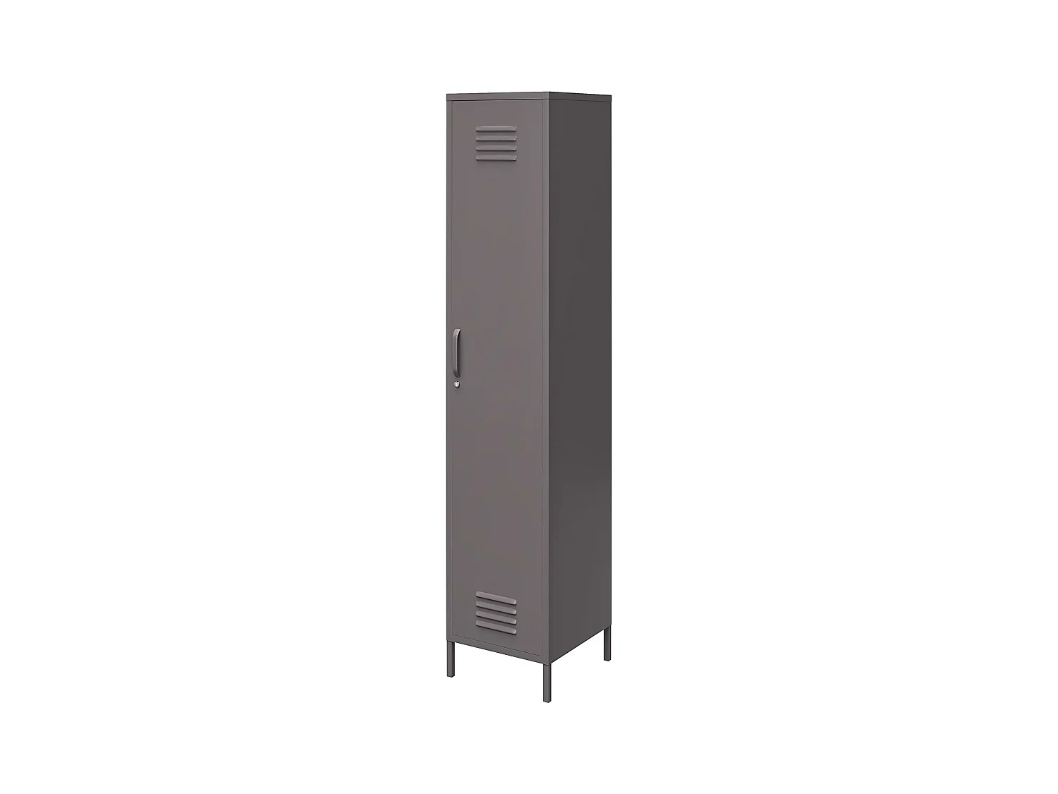 Bradford | Armoire 1 porte en métal gris graphite
