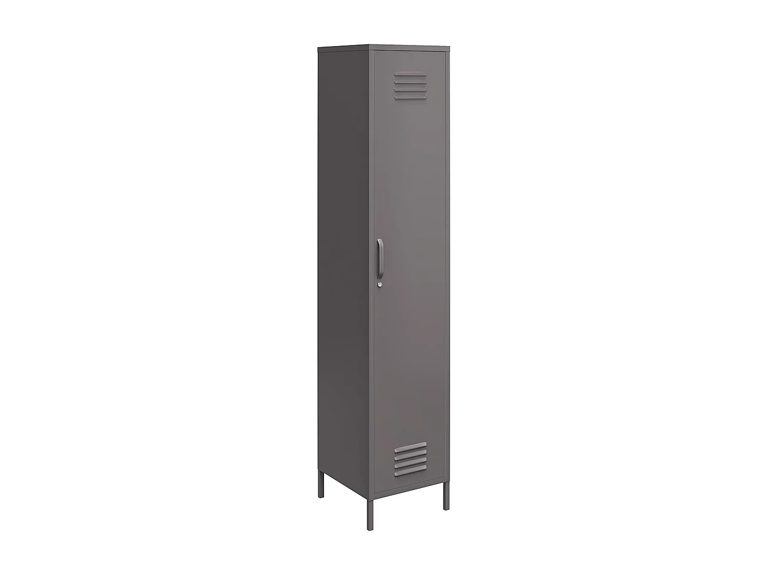 Bradford | Armoire 1 porte en métal gris graphite