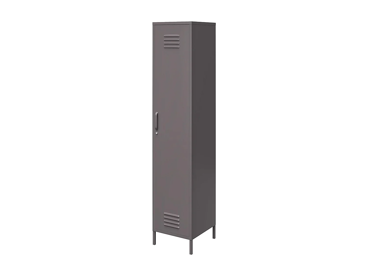 Bradford | Armoire 1 porte en métal gris graphite