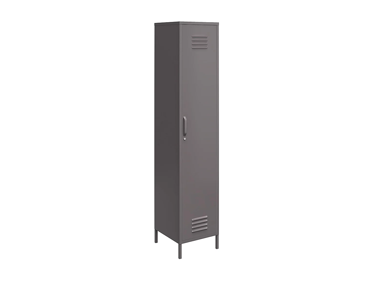 Bradford | Armoire 1 porte en métal gris graphite