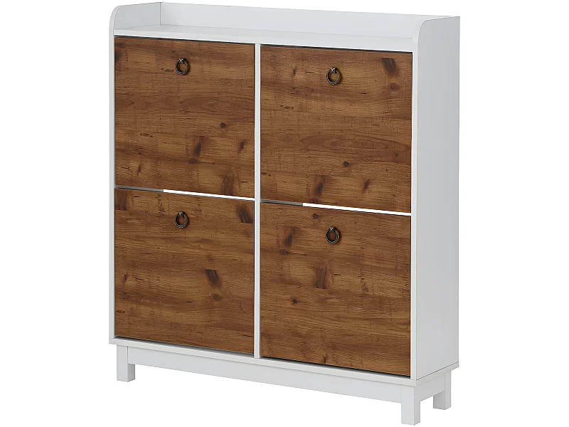 Lareira com 2 portas de aglomerado preto