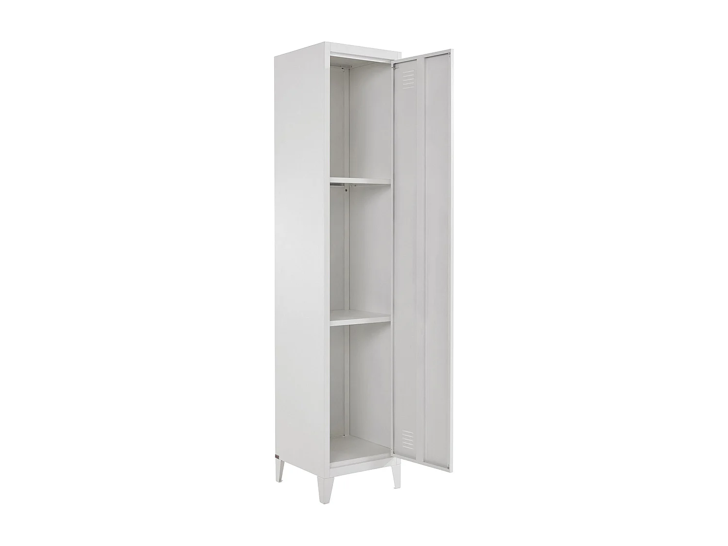 Mueble con 1 puerta en metal blanco