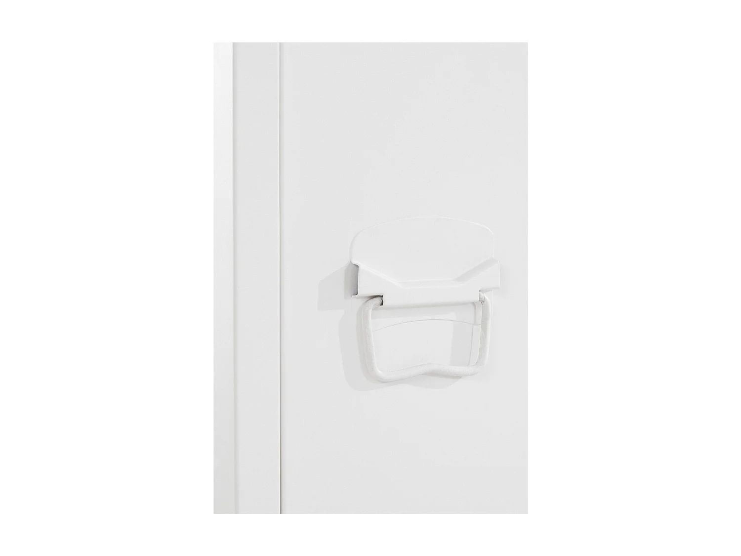 Mueble con 1 puerta en metal blanco