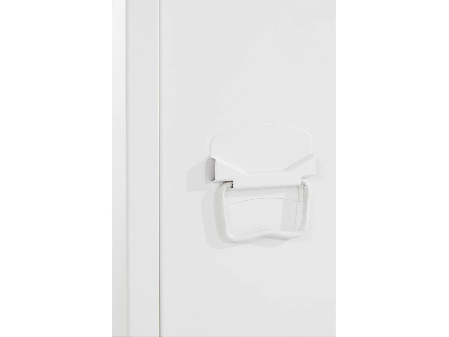 Mueble con 1 puerta en metal blanco