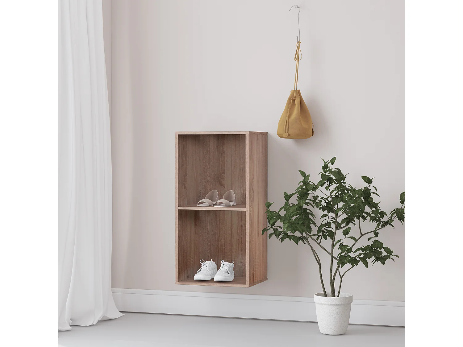 Mobile a 2 vani in MDF natura