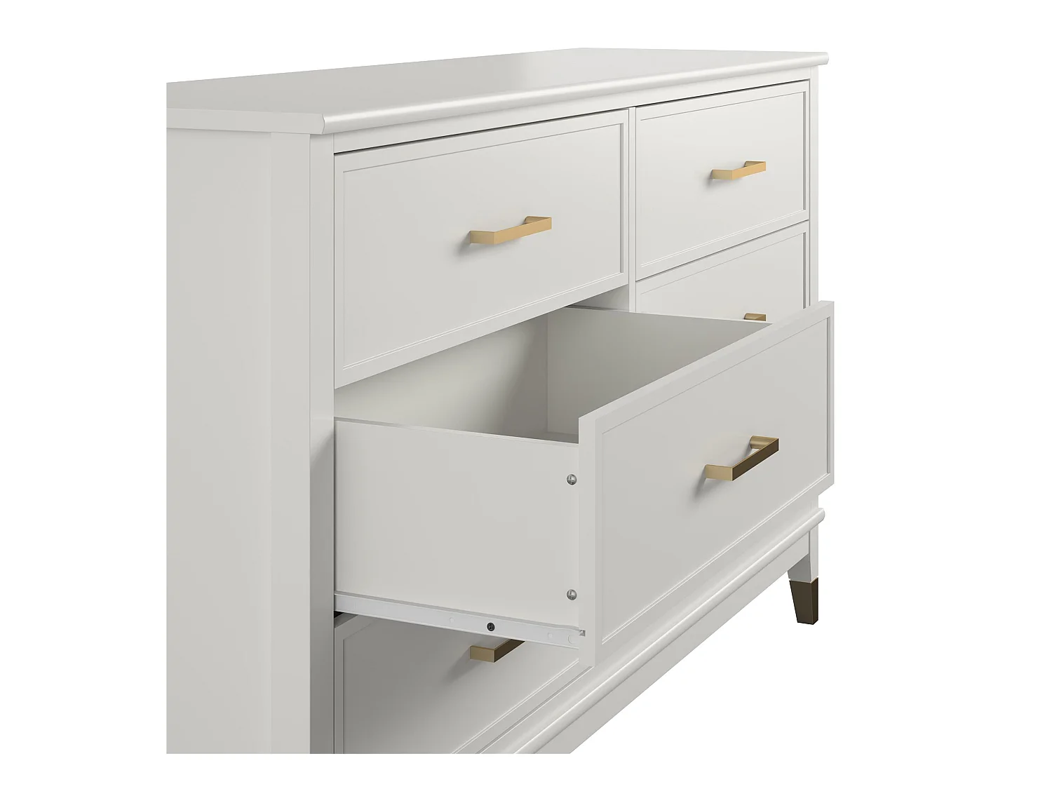 Kommode mit 6 Schubladen in MDF rosa