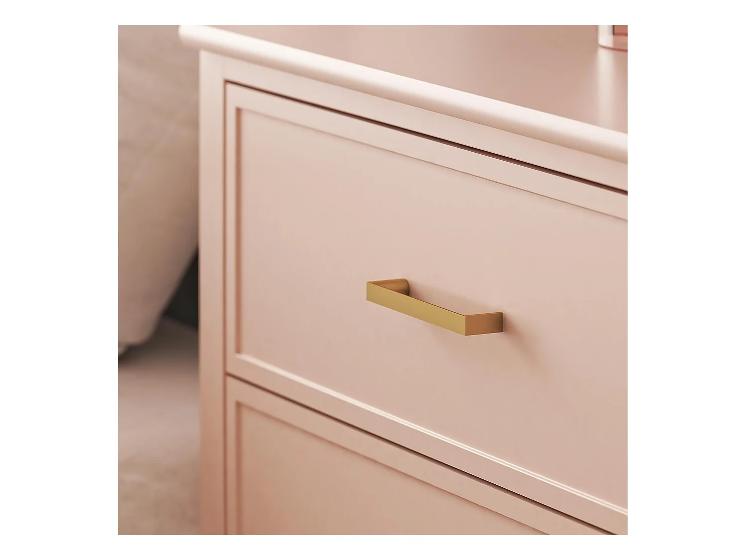 Kommode mit 6 Schubladen in MDF rosa