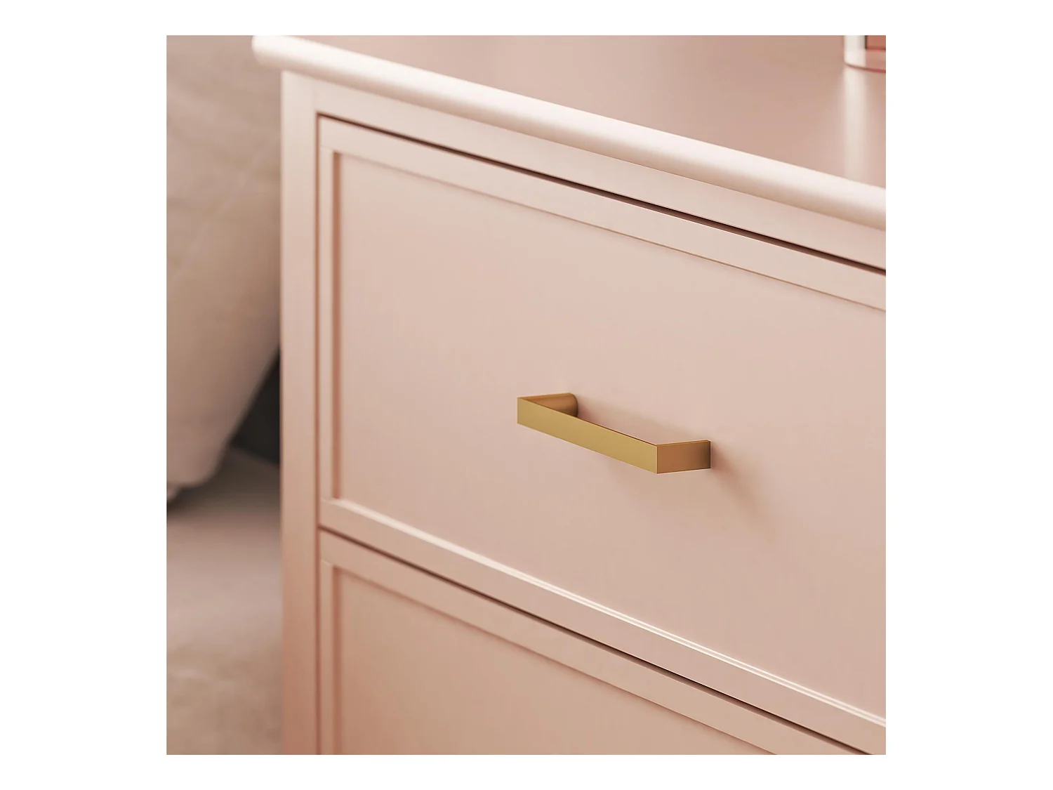 Kommode mit 6 Schubladen in MDF rosa