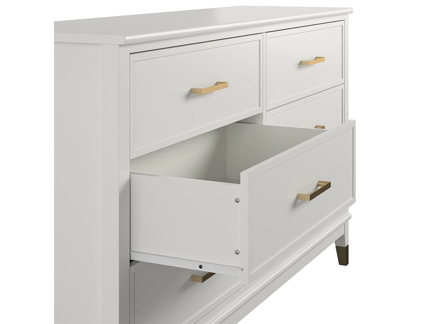 Kommode mit 6 Schubladen in MDF rosa