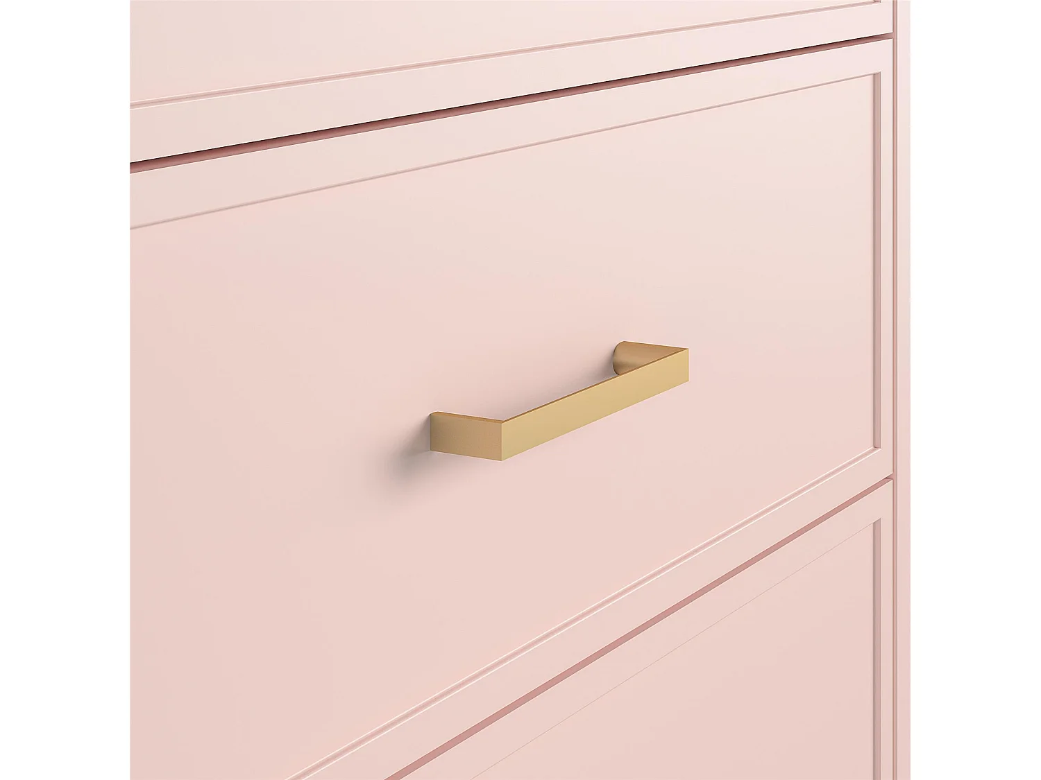 Kommode mit 6 Schubladen in MDF rosa