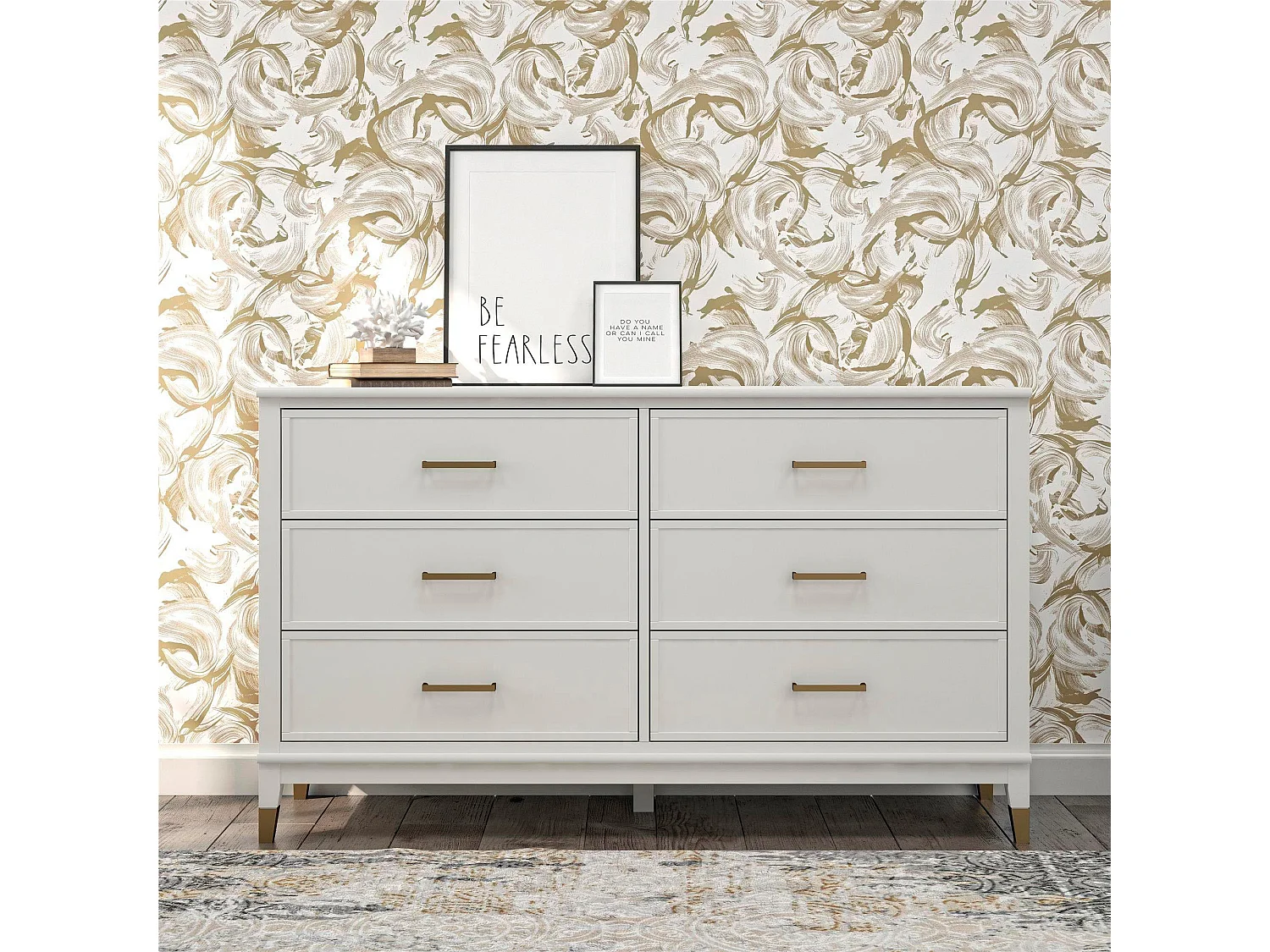 Westerleigh | Commode à 6 tiroirs en MDF blanc