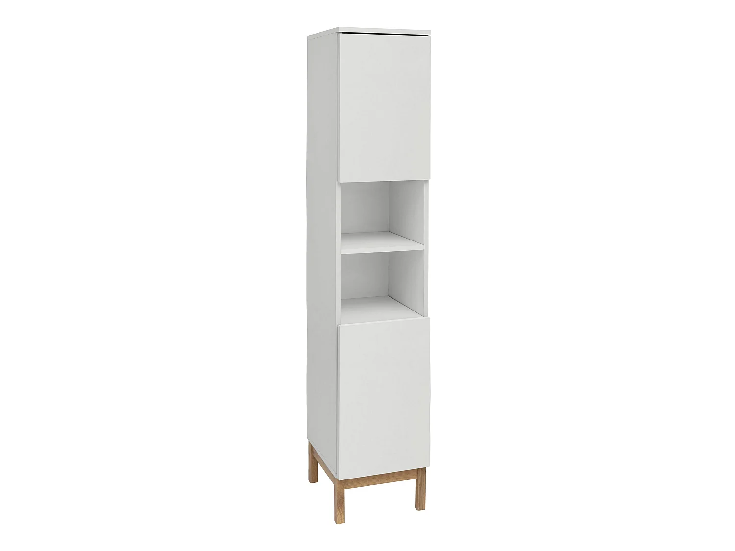 Schrank mit 2 Türen aus Spanplatte weiß