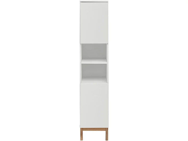 Schrank mit 2 Türen aus Spanplatte weiß