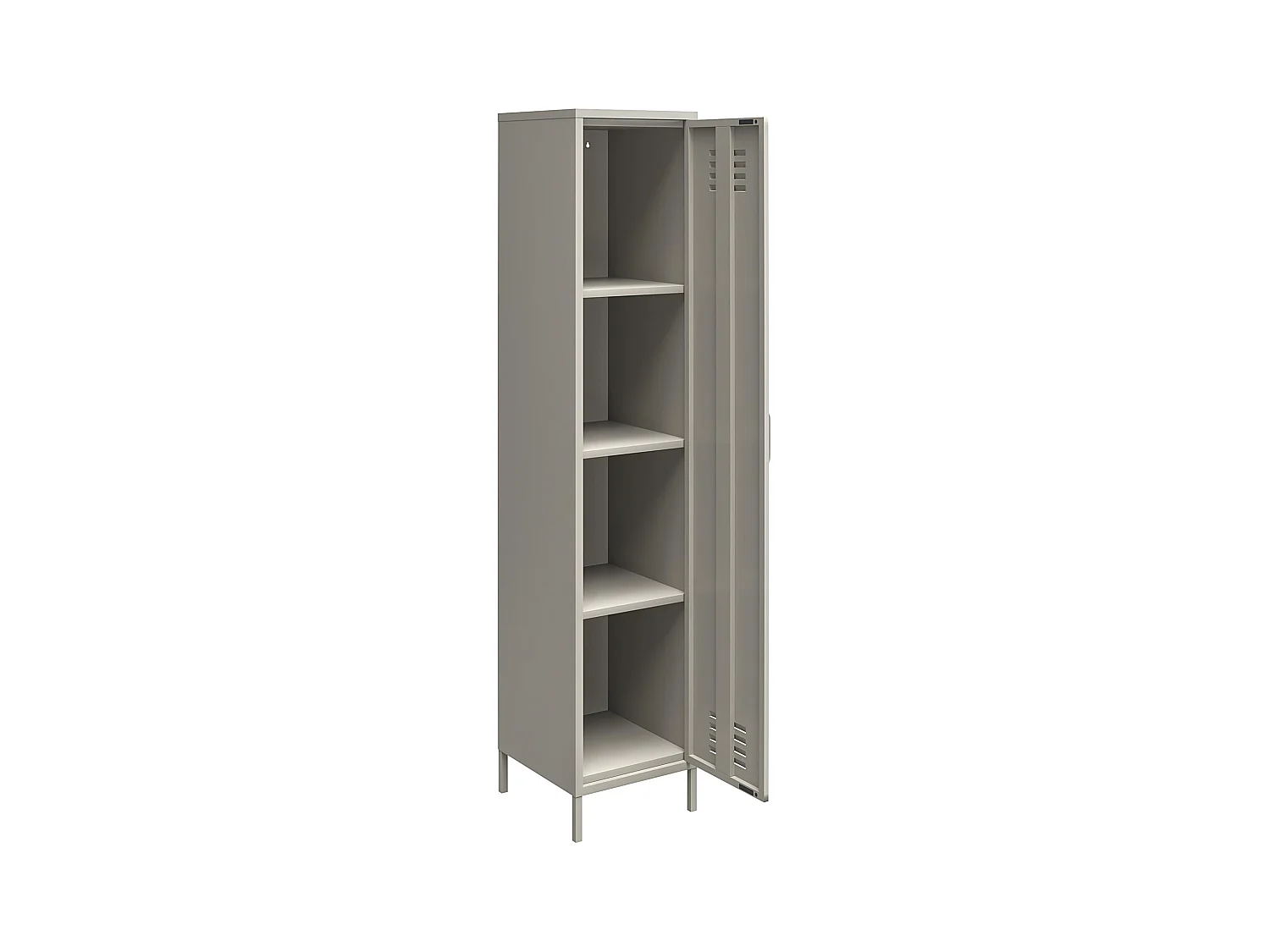 Bradford | Armoire 1 porte en métal taupe