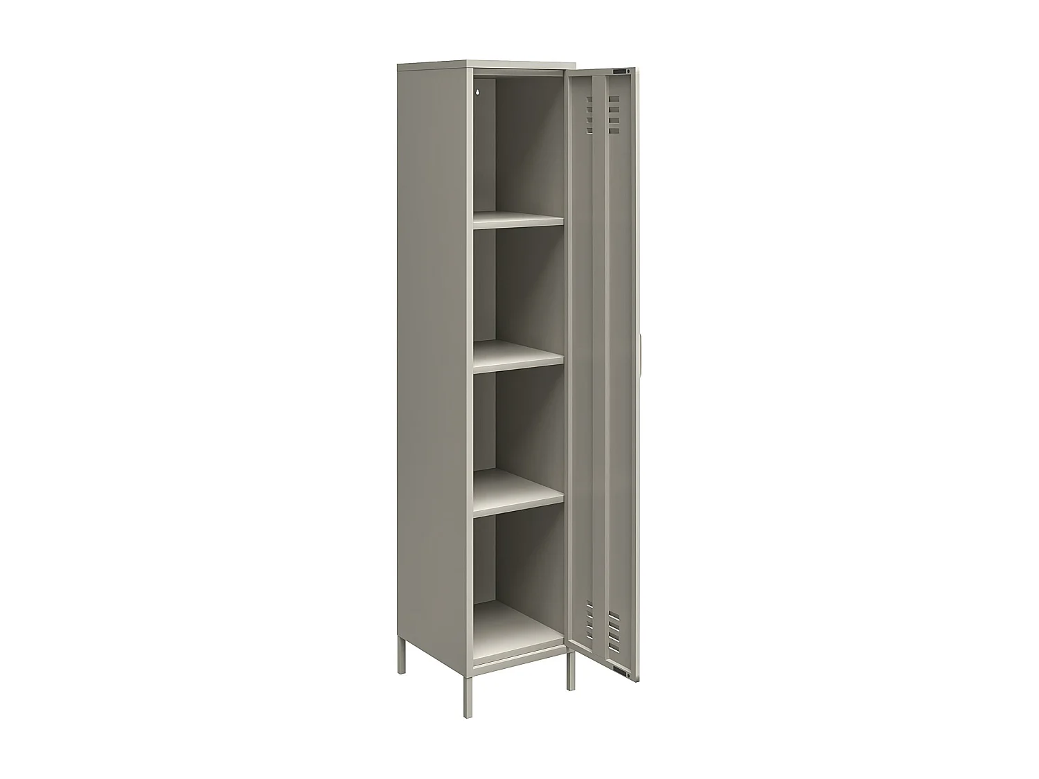 Bradford | Armoire 1 porte en métal taupe