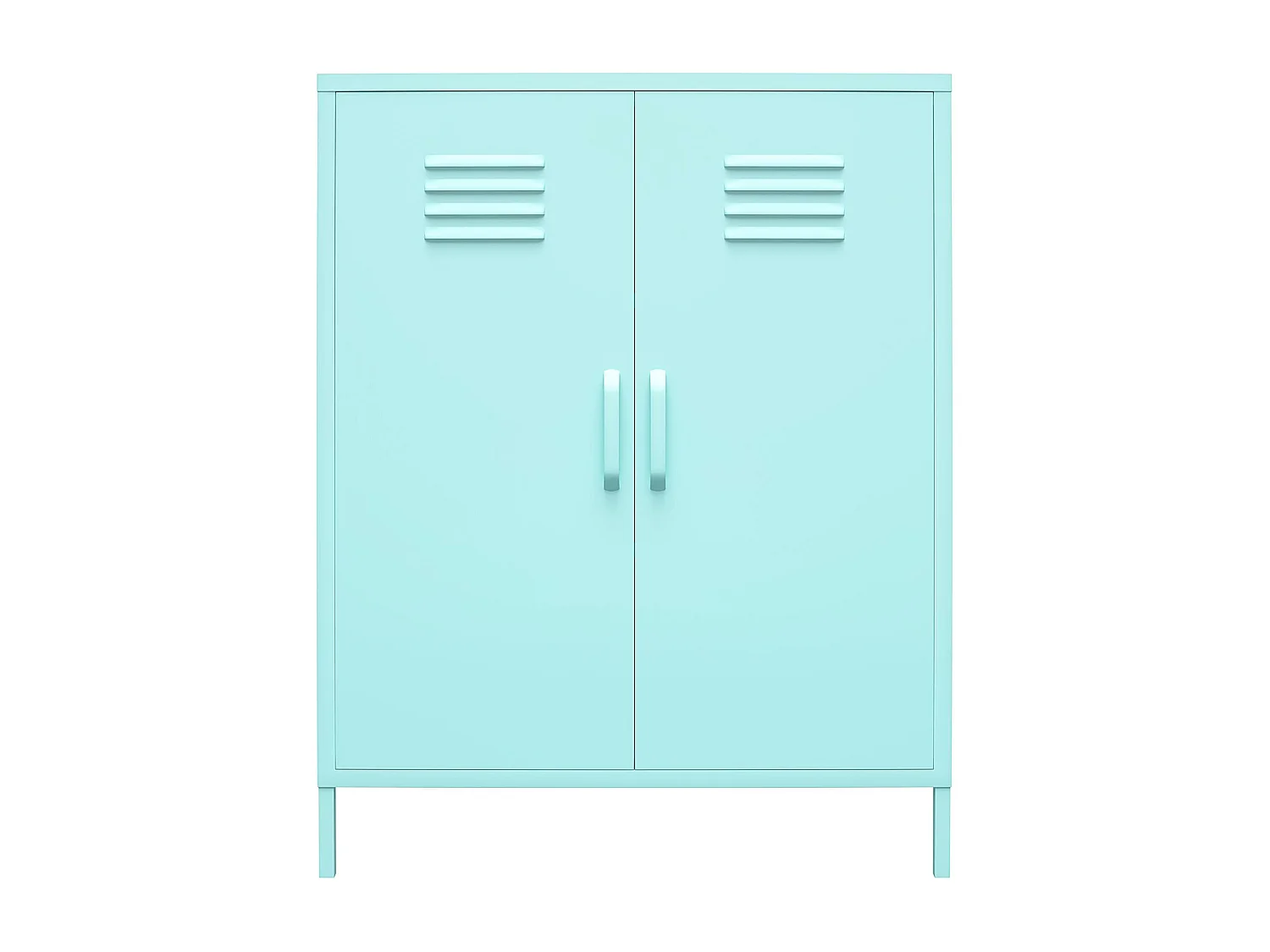 Mueble con 2 puertas en metal menta