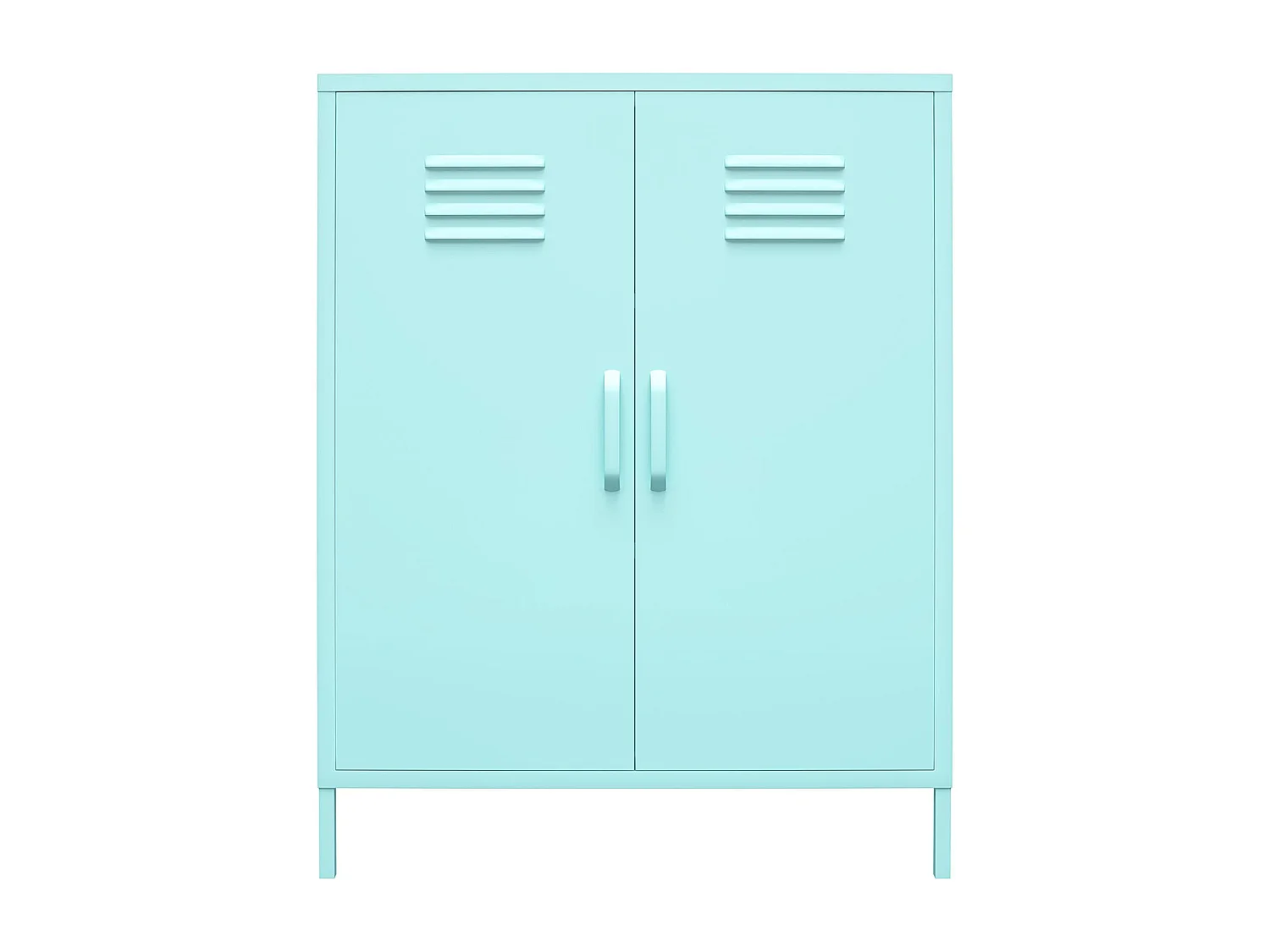 Mueble con 2 puertas en metal menta