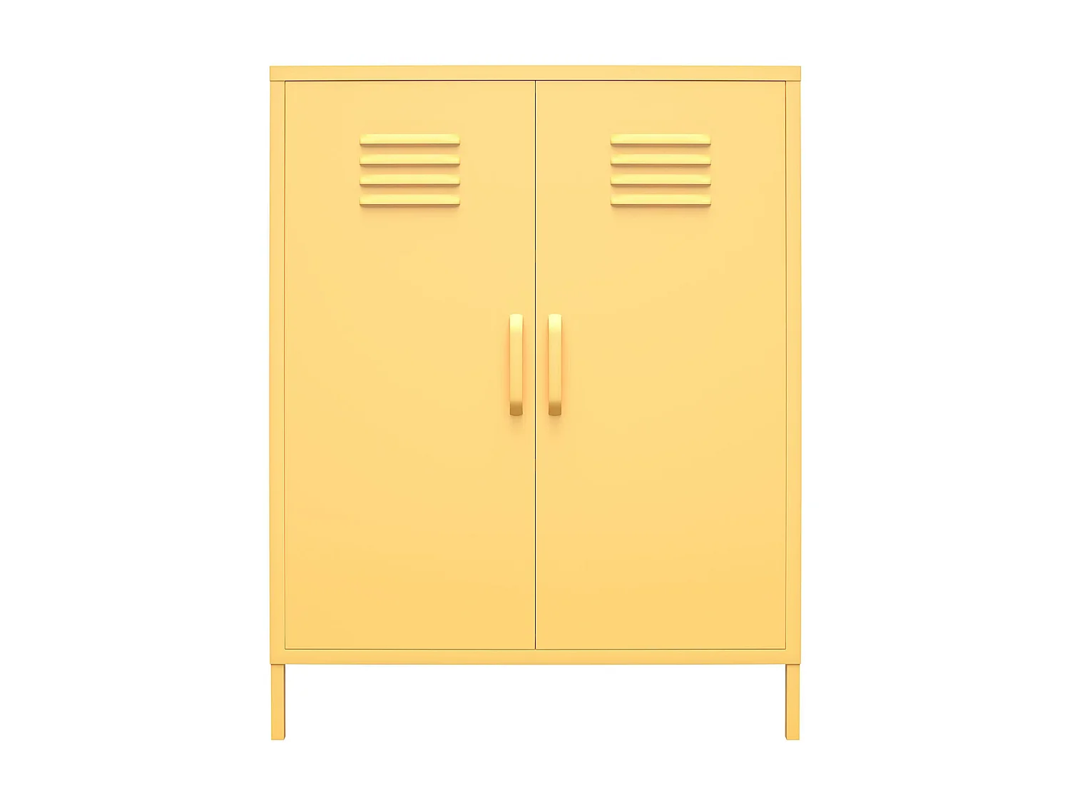 Armadio a 2 ante in metallo giallo