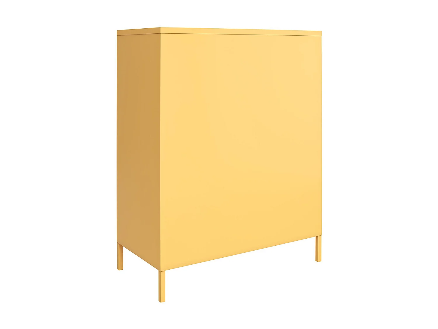 Cache | Armoire 2 portes en métal jaune
