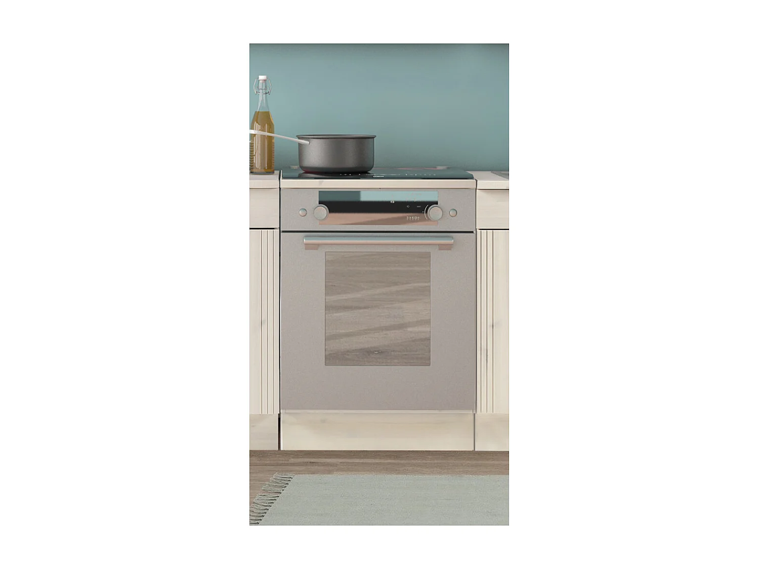 Alby: móvel de lavatório de 100 cm com 2 portas em pinho lacado branco