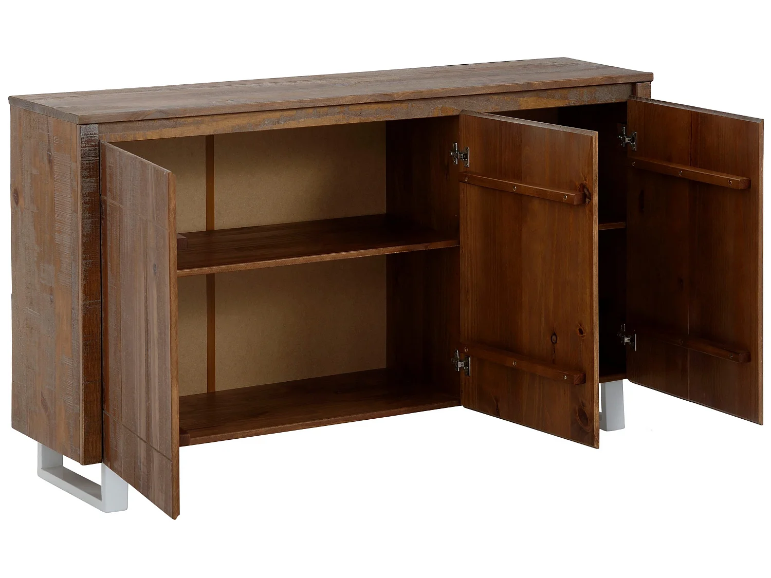 Sideboard mit 3 Türen in Kiefer, braun