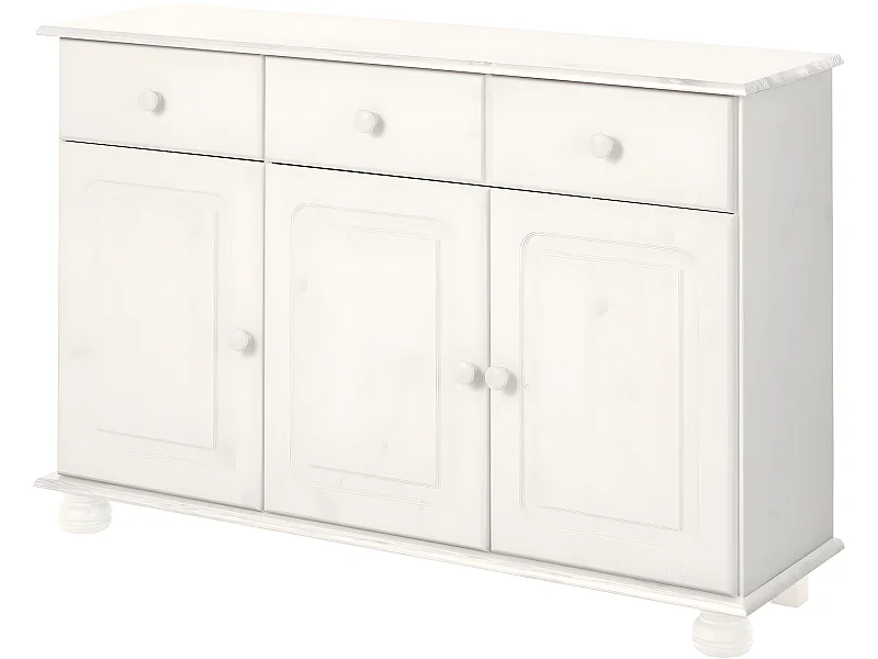 Sideboard mit 3 Türen und 2 Schubladen in Kiefernweiß
