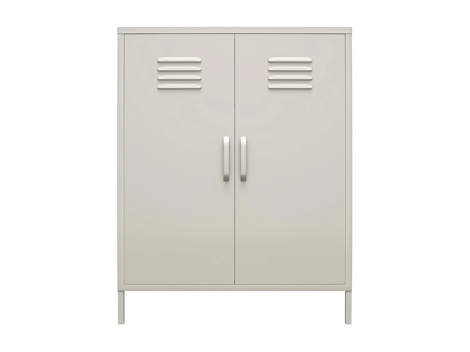Mueble con 1 puerta en metal taupe
