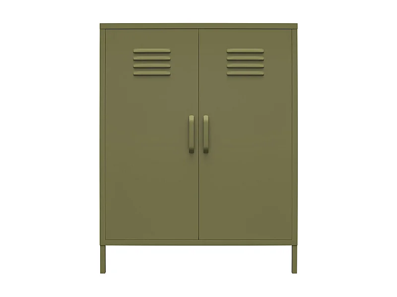 Móvel de contentor com 2 portas em MDF de carvalho cinzento