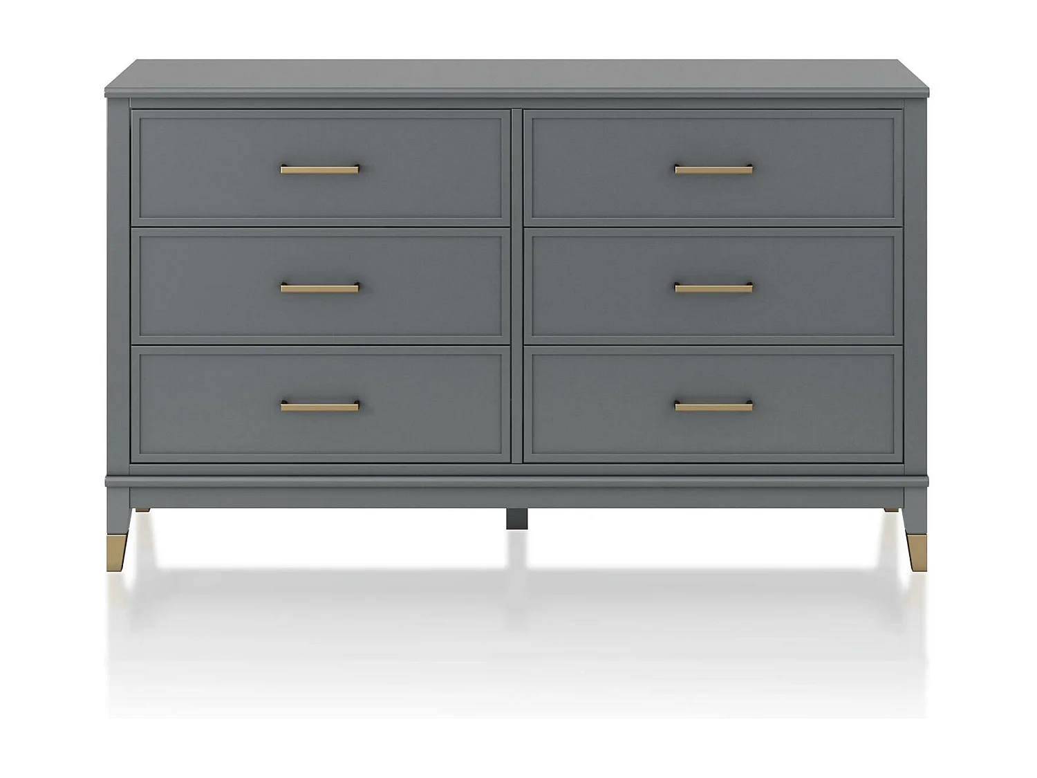 Westerleigh | Commode à 6 tiroirs en MDF gris graphite