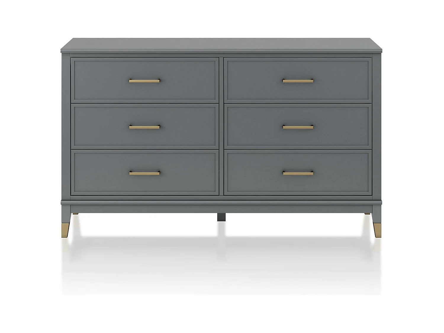 Westerleigh | Commode à 6 tiroirs en MDF gris graphite
