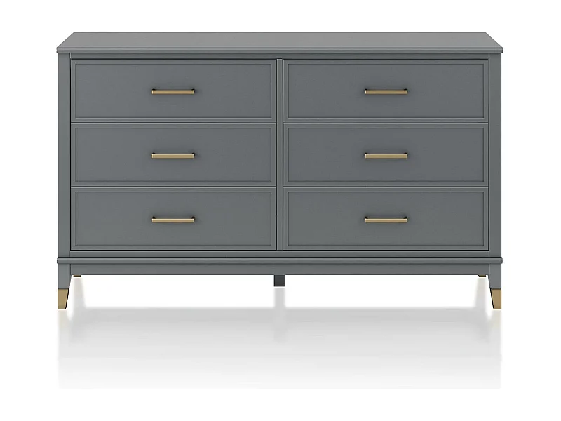 Westerleigh | Commode à 6 tiroirs en MDF gris graphite