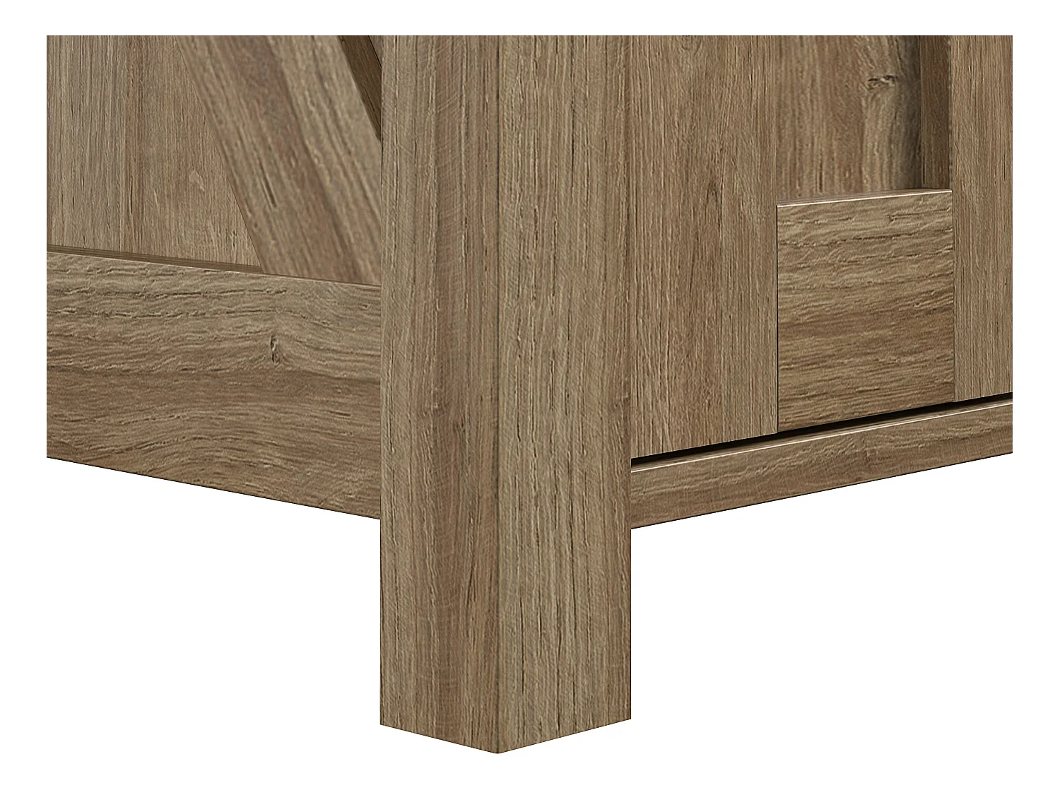 Farmington | Cheminée 2 portes en panneaux de particules chêne