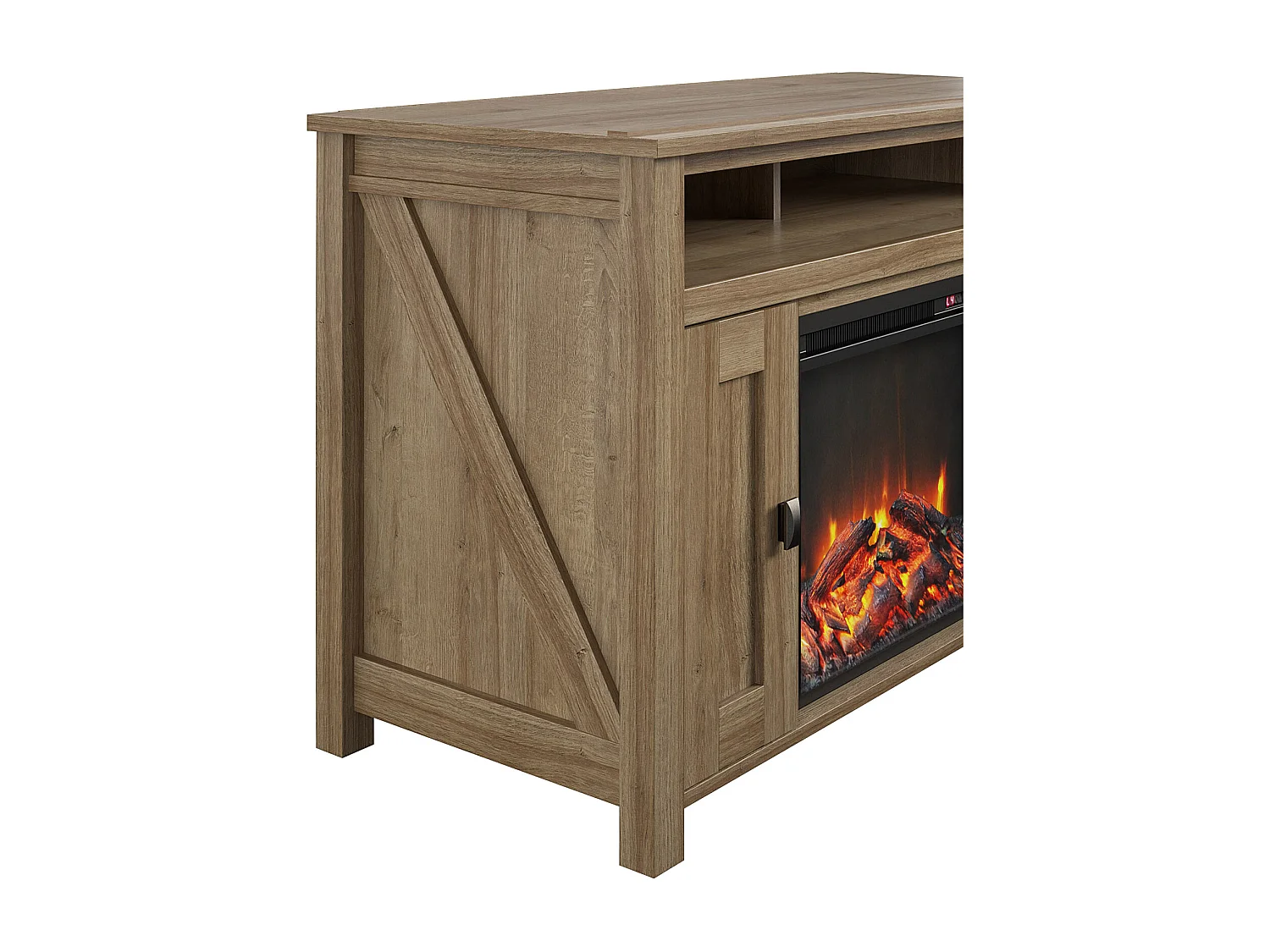 Farmington | Cheminée 2 portes en panneaux de particules chêne