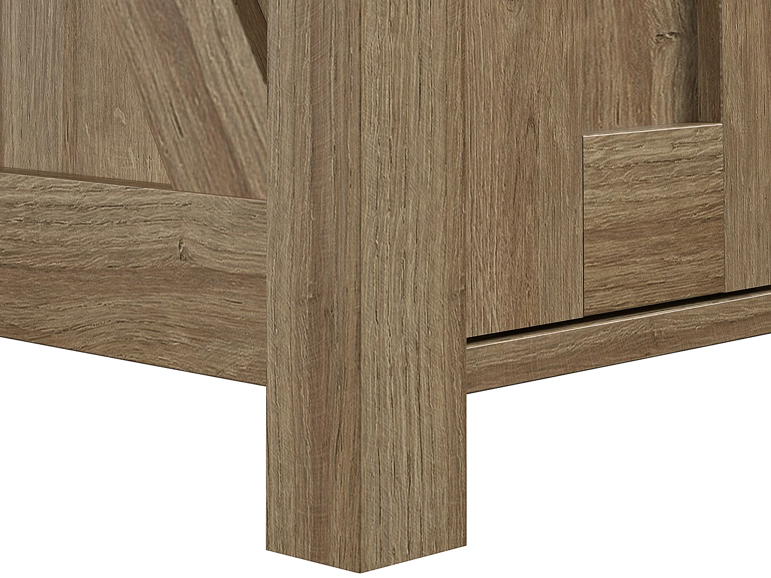 Farmington | Cheminée 2 portes en panneaux de particules chêne