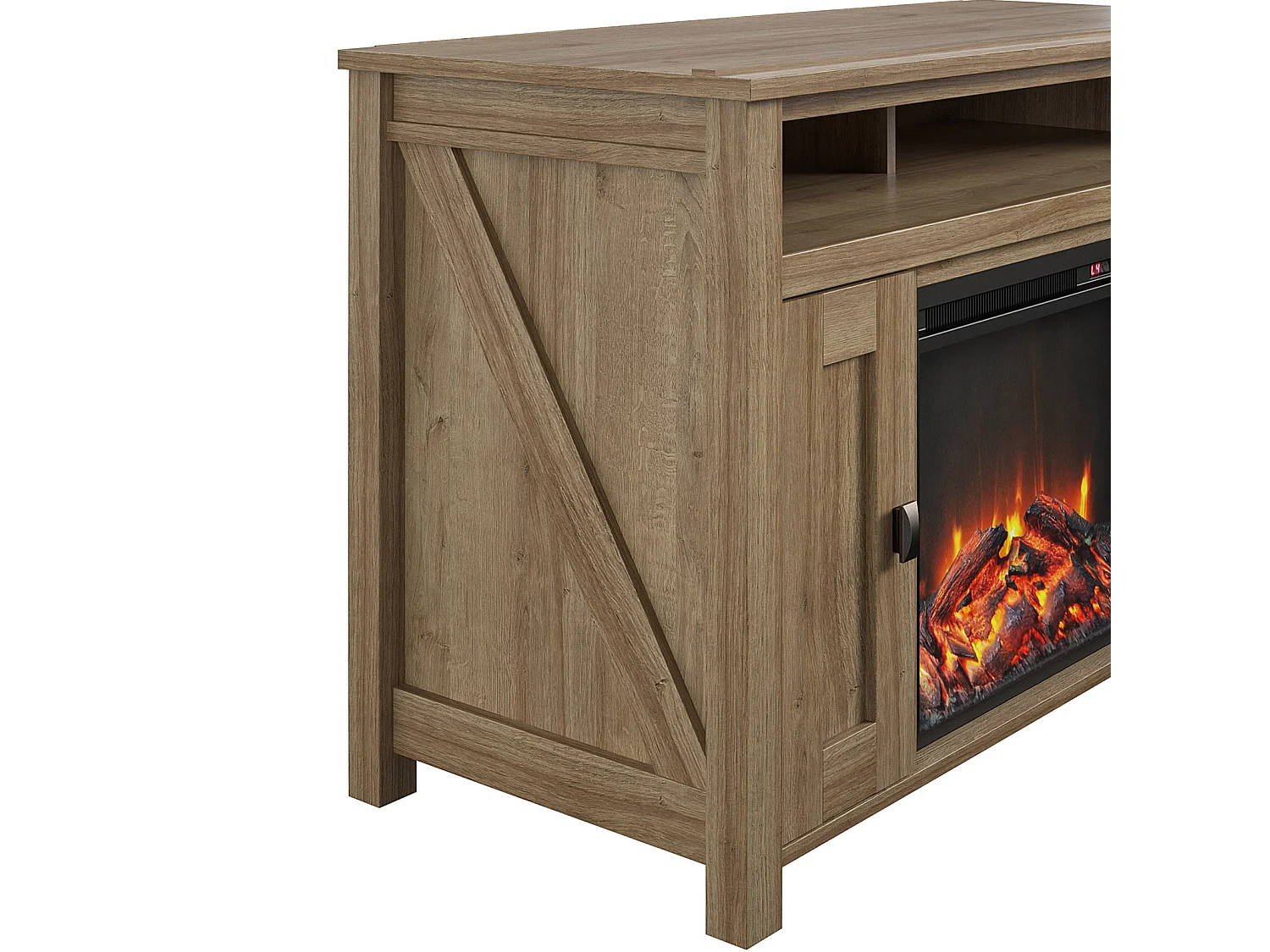 Farmington | Cheminée 2 portes en panneaux de particules chêne