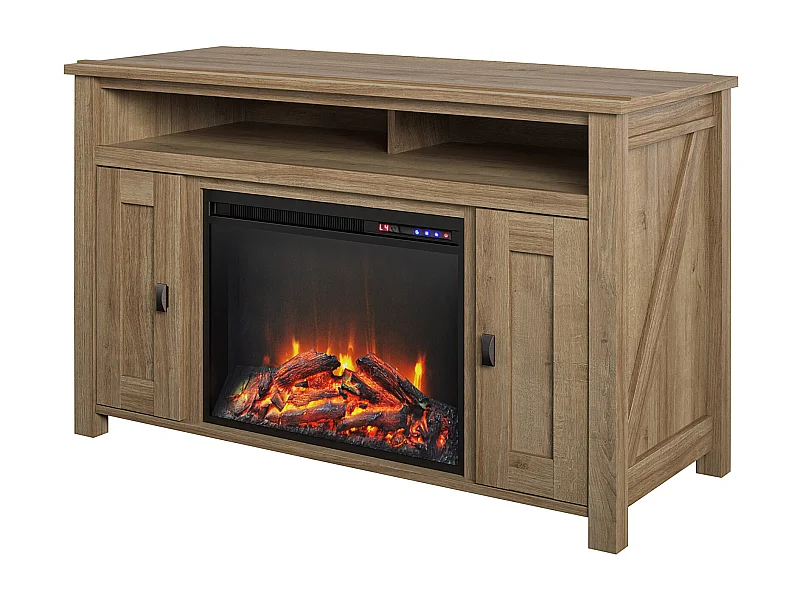 Farmington | Cheminée 2 portes en panneaux de particules chêne