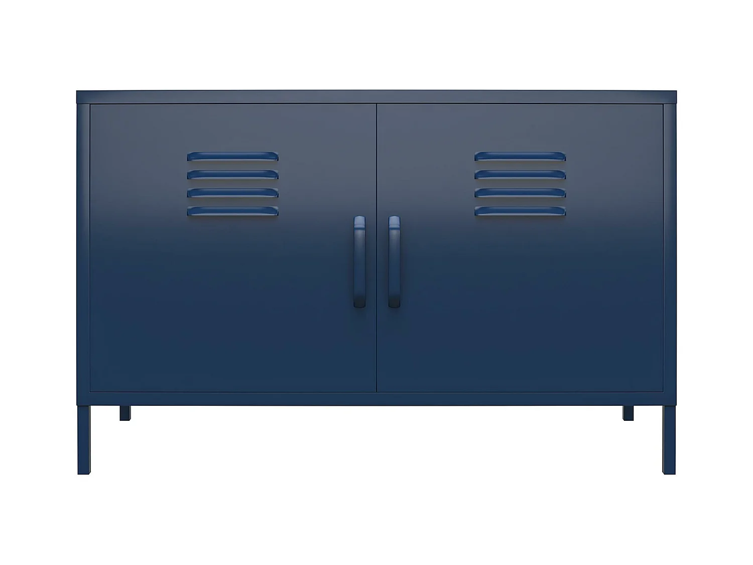 Schrank mit 2 Türen aus Metall, marineblau