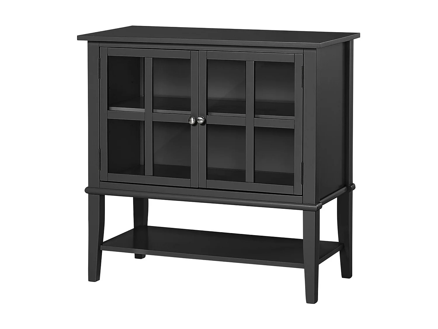 Mueble con 2 puertas en MDF negro