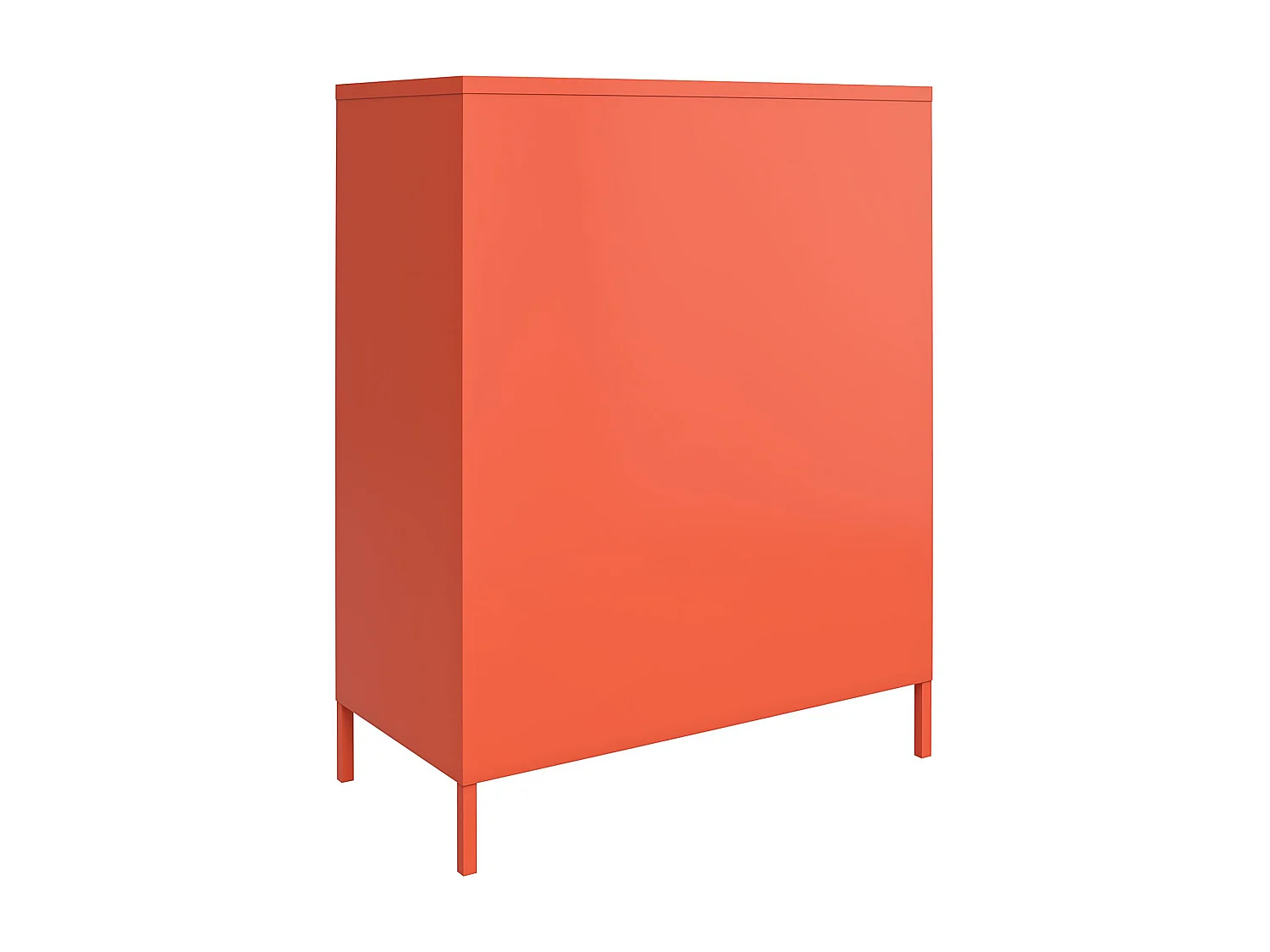 Mueble con 2 puertas en metal naranja
