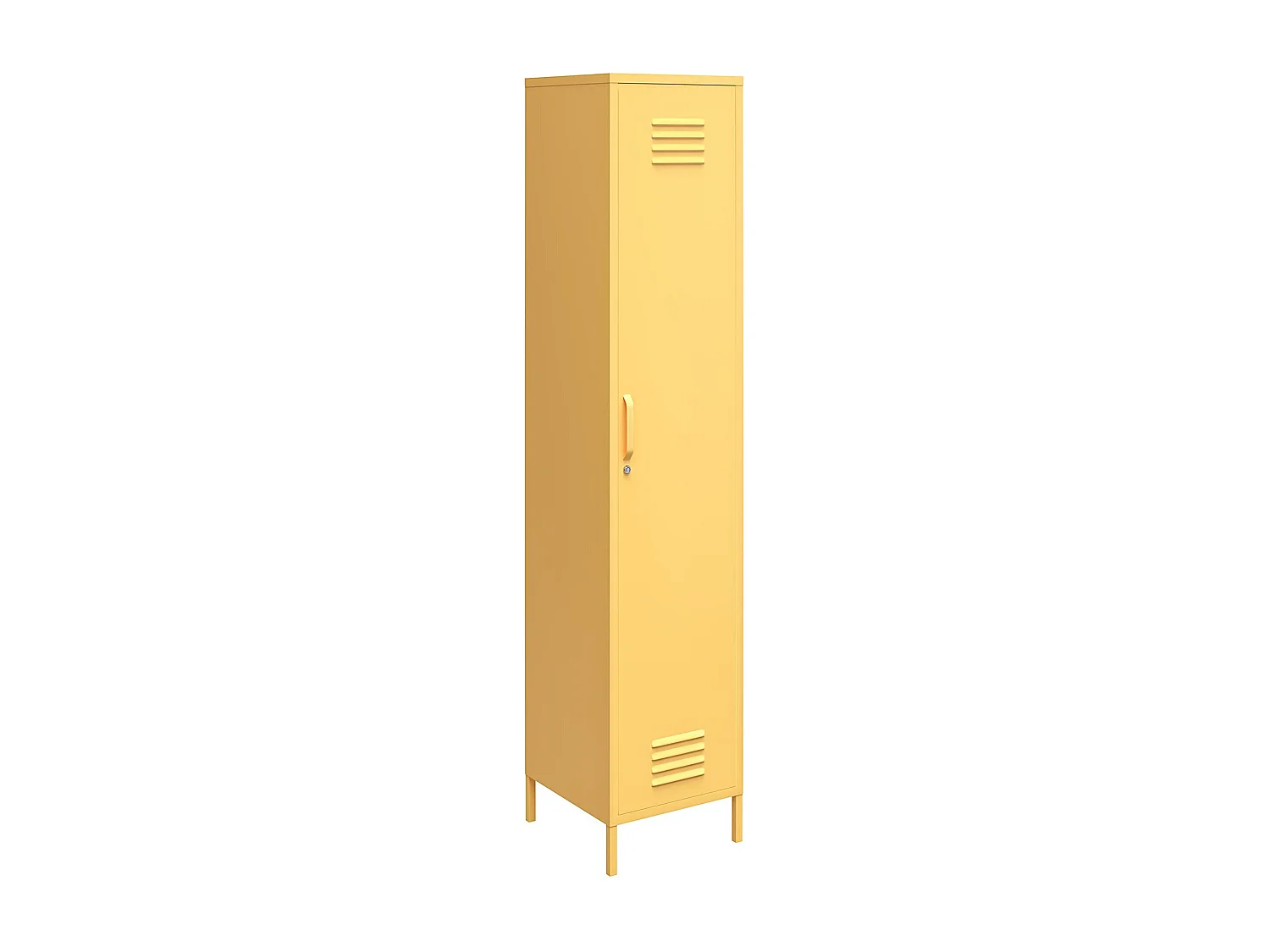 Mueble alto con 1 puerta en metal amarillo