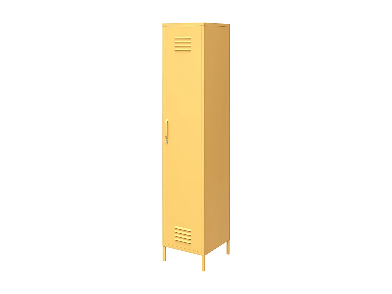 Mueble alto con 1 puerta en metal amarillo