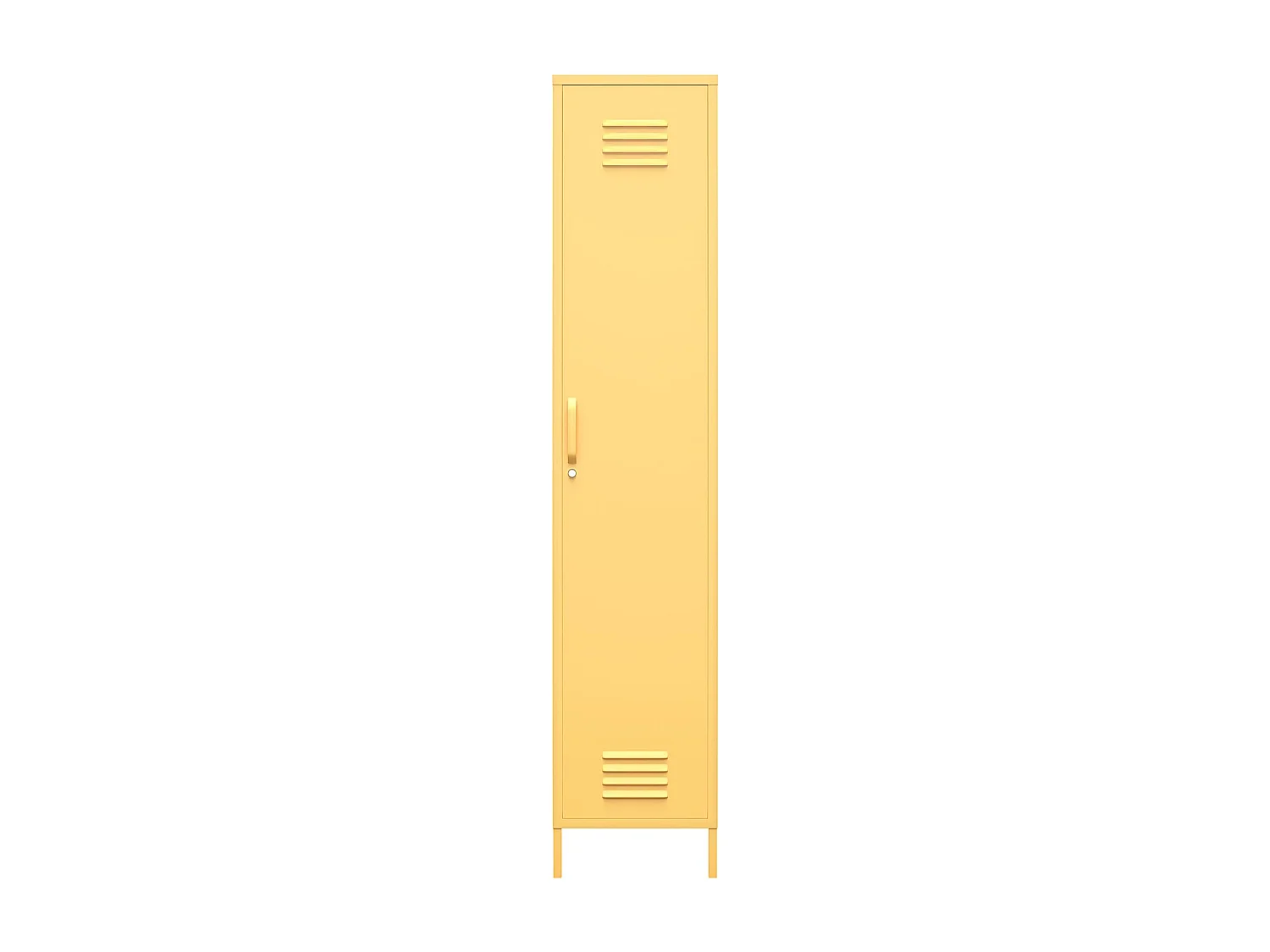 Mueble alto con 1 puerta en metal amarillo