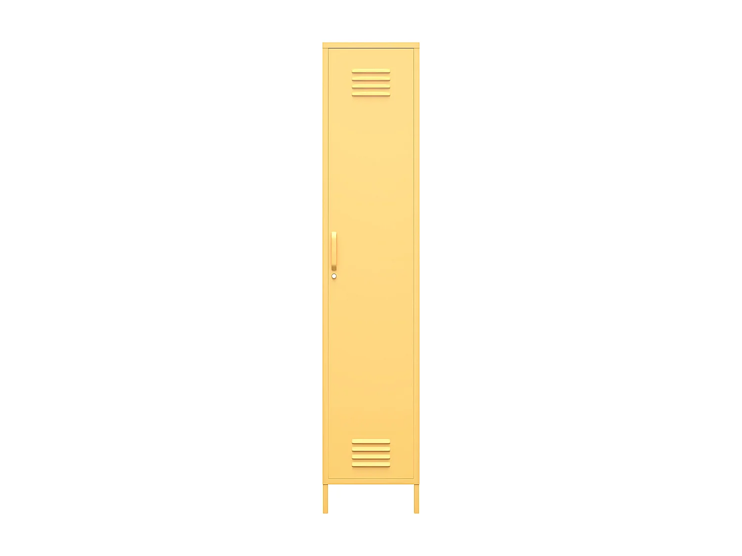 Mueble alto con 1 puerta en metal amarillo