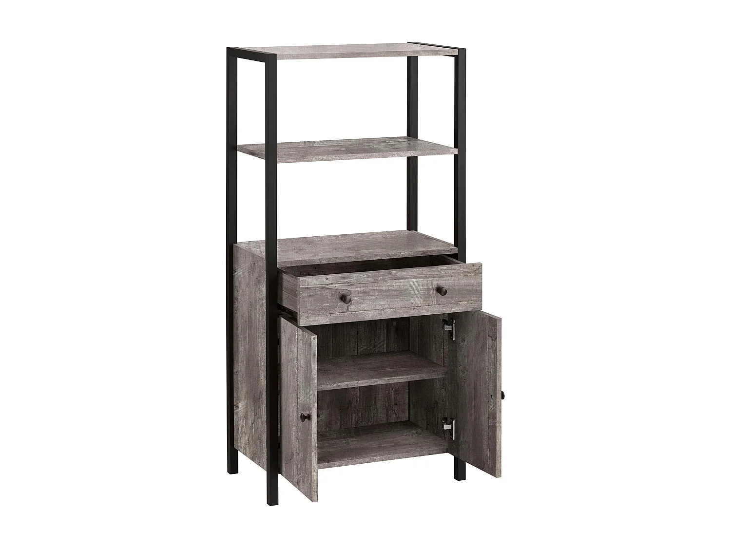 Armadio a 2 ante e 1 cassetto in agglomerato di cemento