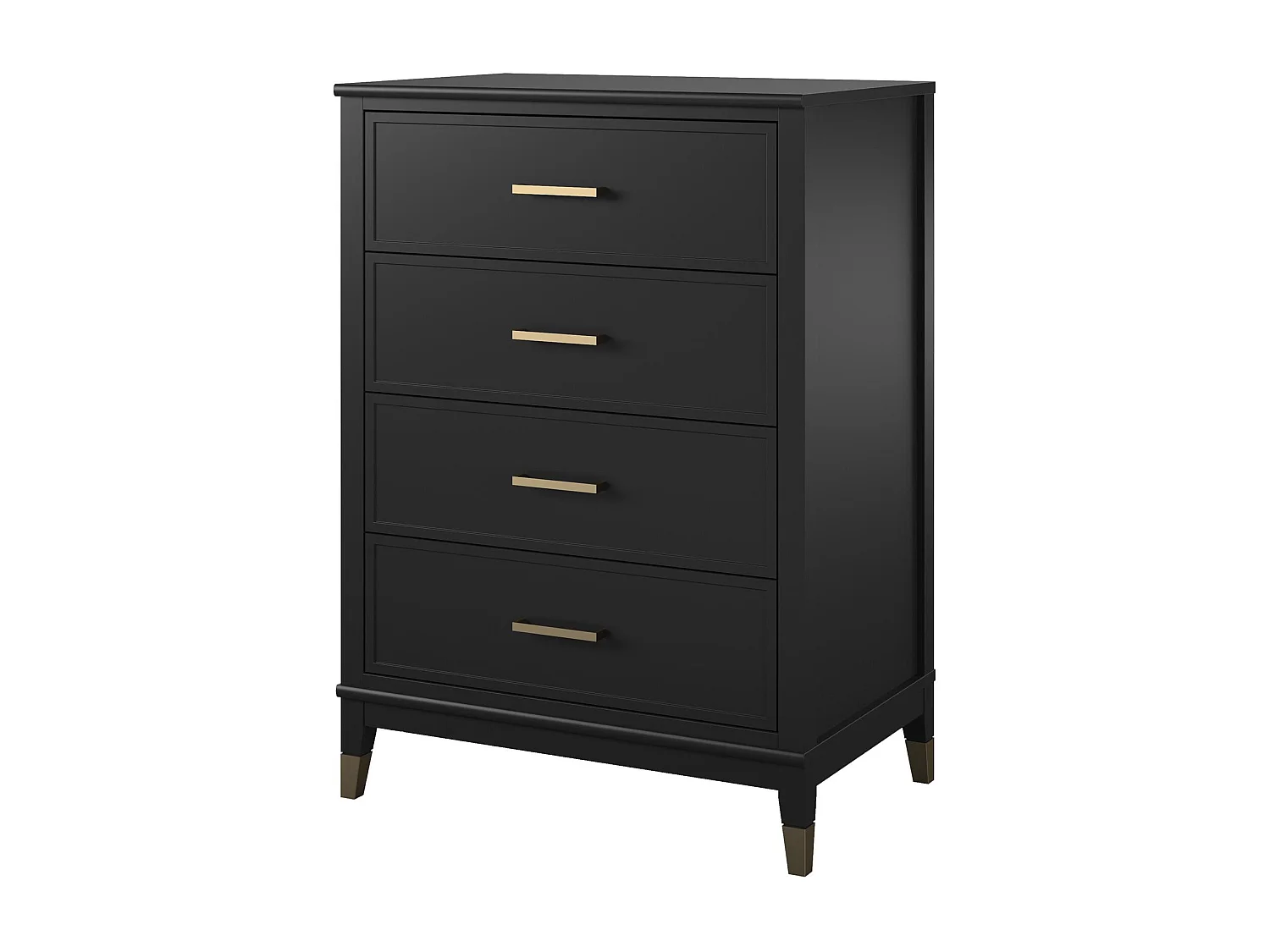 Westerleigh | Commode à 4 tiroirs en MDF noir