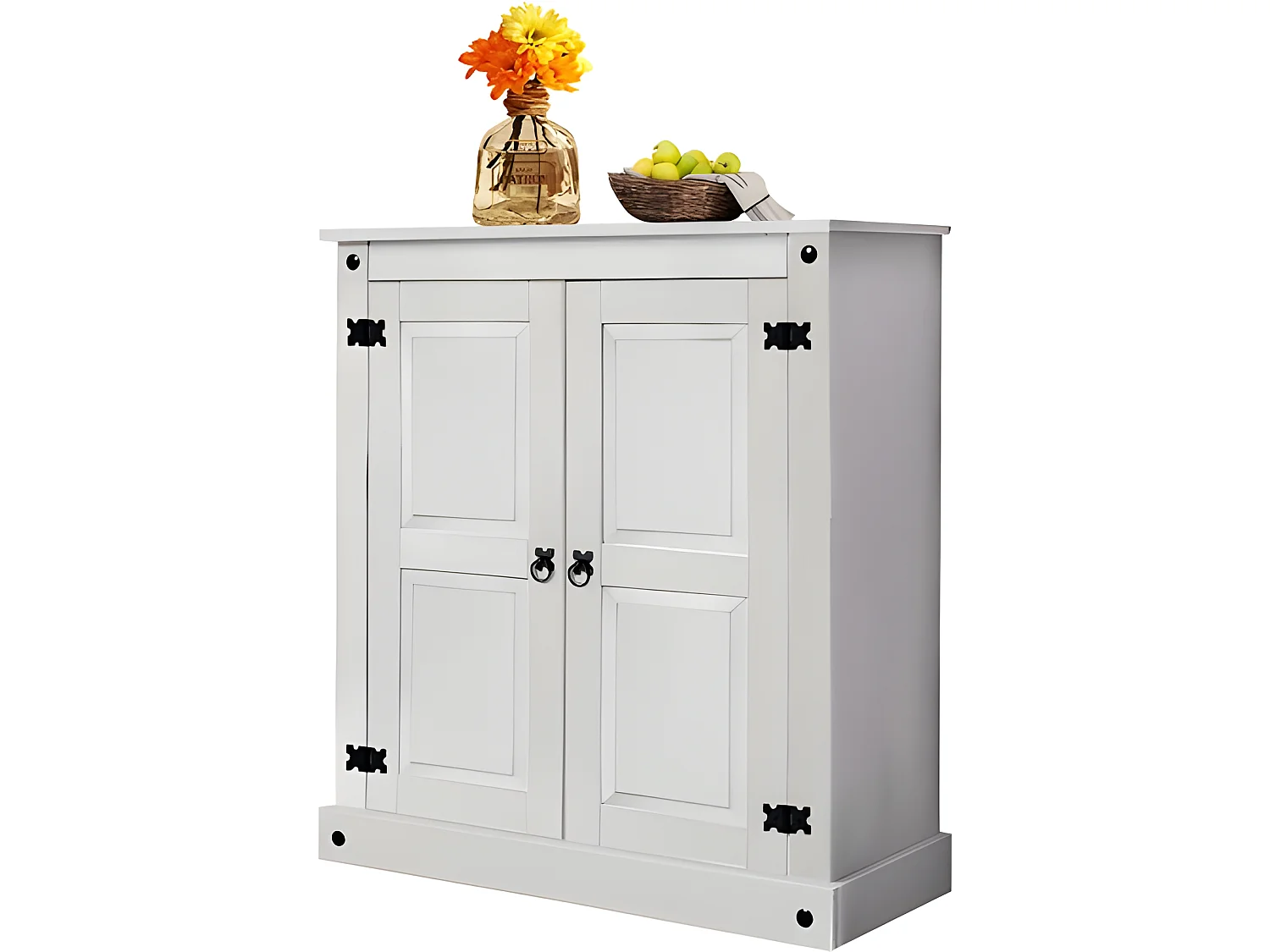 Mueble con 2 puertas en pino blanco