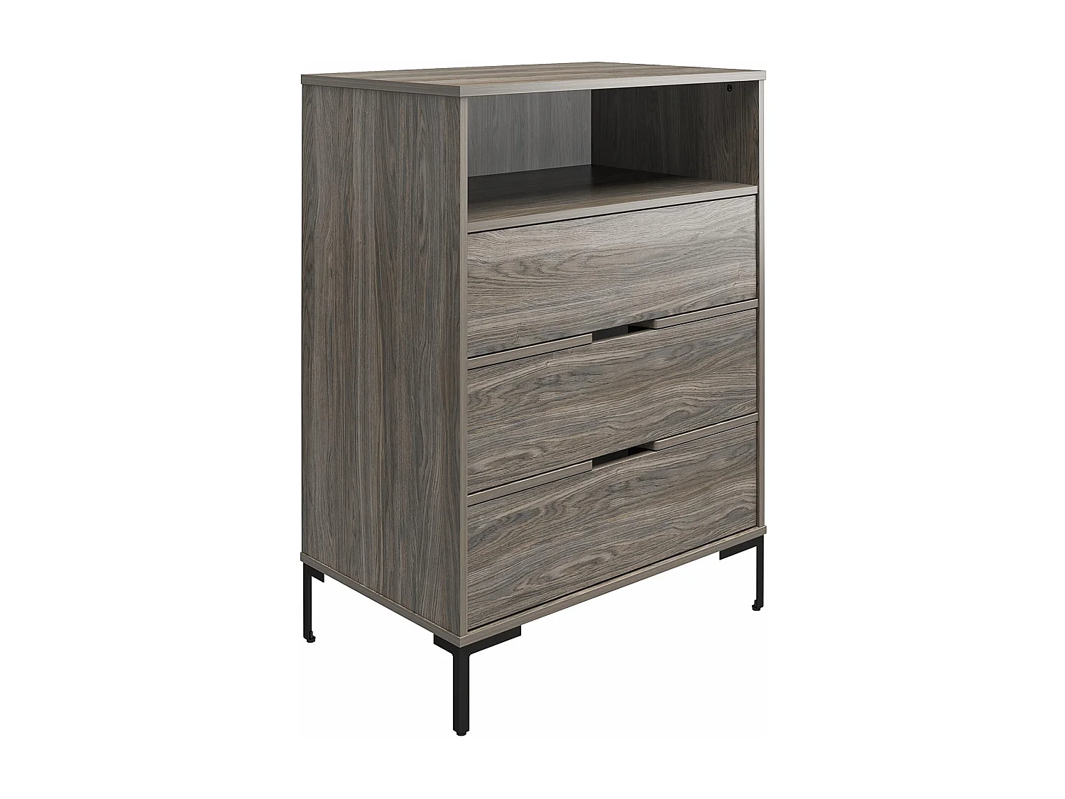Comò in truciolare laminato rovere stagionato