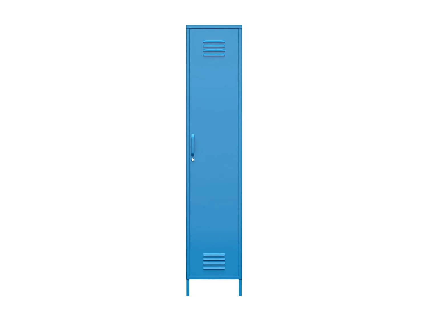 Mueble alto con 1 puerta en metal azul