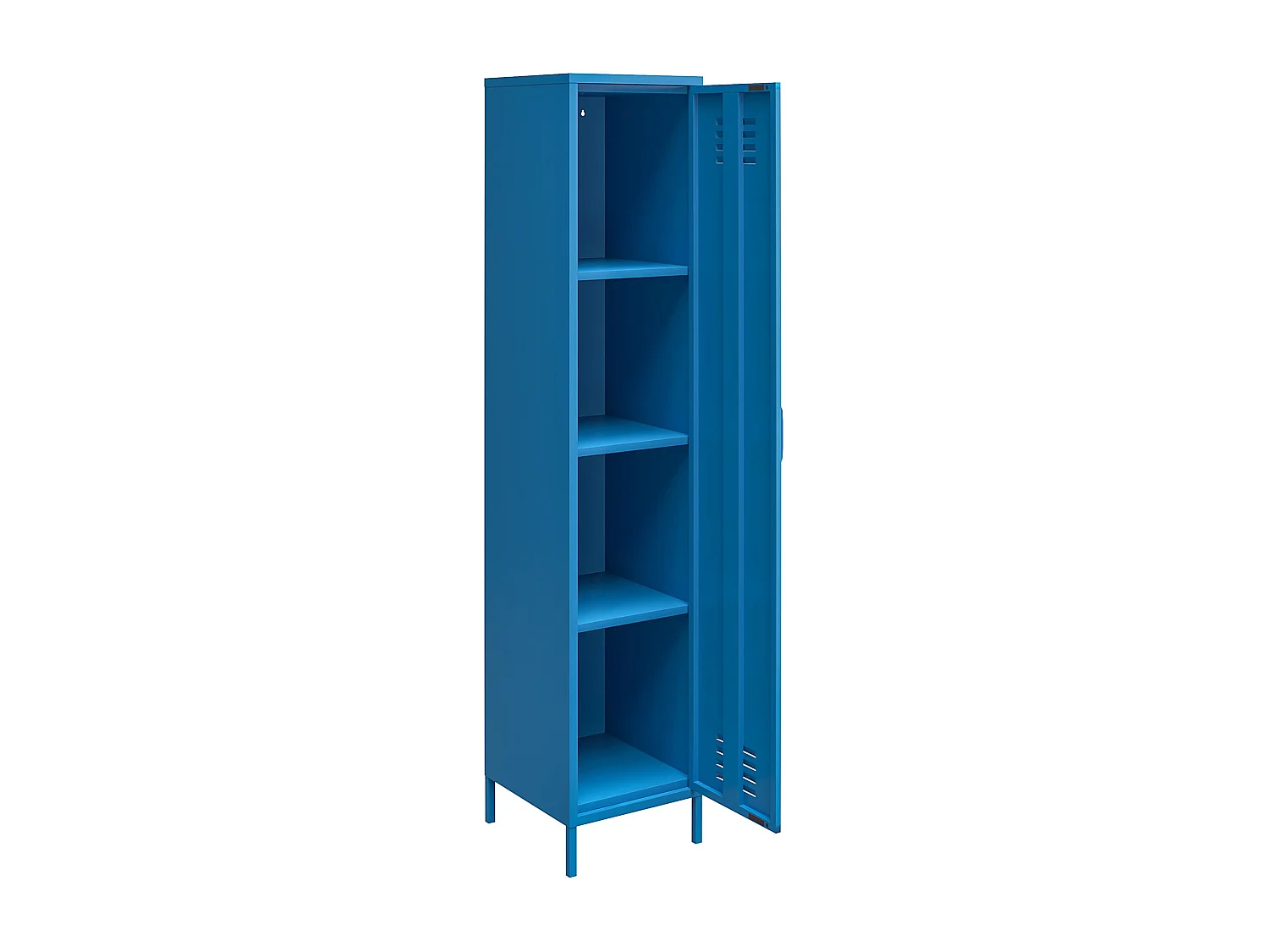 Mueble alto con 1 puerta en metal azul